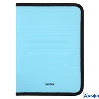 Папка на молнии вокруг для тетрадей А5+ 1отд. голубая Klerk 241267 РА-00018319