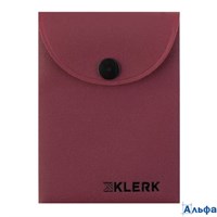 Папка с кнопкой пластик А7 1отд. пл.250мкм Nude непрозр. пыльная фуксия KLERK 241320 РА-00022353