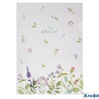 Папка-уголок пластик А4 1отд. пл.180мкм Natural Flower HATBER AG4_33479 РА-00022274