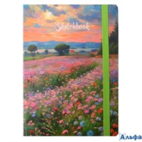 Скетчбук А5 80л тв.обл. Вдохновение мат.лам. резинка 100г/м2 Listoff СК5805531 РА-00022295