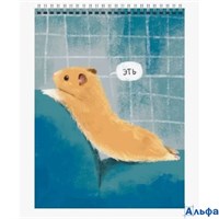 Блокнот А6 60л клетка гребень Хомячок Listoff БСК660373 РА-00022241