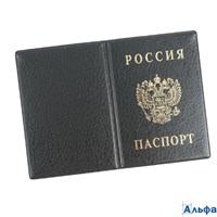 Обложка для паспорта А6 ПВХ черная Россия ДПС 2203.В-107 РА-00022265