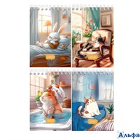 Блокнот А6 40л клетка гребень Домашний уют ассорти PROF-PRESS Б40-7017 РА-00022234