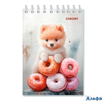 Блокнот А6 48л клетка гребень мягк.обл. Сластена ВД-лак АППЛИКА С0115-131 РА-00022237