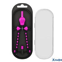 Циркуль металл 13,6см с грифелем Accent пласт.пенал розовый ERICH KRAUSE 61433 РА-00022279