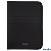 Папка на молнии вокруг для тетрадей А5+ 1отд. черная Klerk 241263 РА-00016680