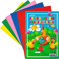 Картон цветной А4 05л 05цв гофрир.180г/м2 8040515 deVente РА000017393