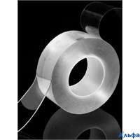 Клейкая лента 2-стор. прозрачная акриловая 6 мм × 3 м Torso 5180086 РА-00017535