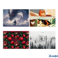 Альбом для рисования А4 40 л. гребень Brauberg 195х285 мм микс-1 107118 РА-00022486