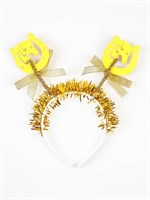 Ободок карнавальный новогодний Лошадка золотой 10884956 РА-00022587