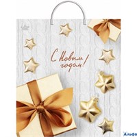 Пакет полиэтиленовый 40х45см Вязаный узор с пластиковой ручкой н00205929 Миленд РА-00013199