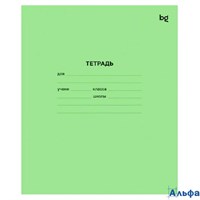 Тетрадь 18 листов А5 клетка зеленая обложка BG РА-00022672