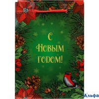 Пакет подарочный Лесное цветение. С Новым годом 140 х 200 х 65 ПКП-6637 Миленд РА-00022667