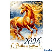 Открытка Евро С Новым годом! Без текста пластизоль НТ-12971 ТЦ Сфера РА-00019035