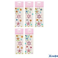 Стразы самоклеящиеся Звезды ассорти 7,5x18cм deVente 8004014 РА-00017971