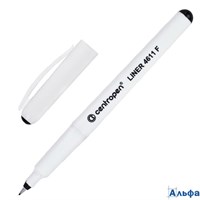 Ручка капиллярная (линер) черная Liner трехгранная линия письма 0,3 мм 4611 Centropen РА-00019319