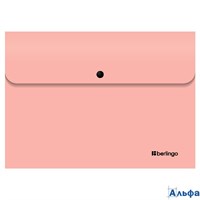 Папка конверт на кнопке А4 330мкм Instinct фламинго 352636 Berlingo  EFb_04513 РА-00022873