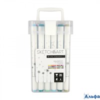 Маркеры скетч в наборе 36 цветов двусторон. скошен. Sketch&Art пластиковый пенал 22-0078 Bruno Visco РА-00022911