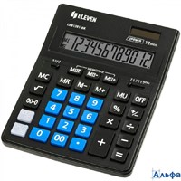 Калькулятор 12-разрядный 155х205х35 Business Line настольный, черный, синий, двойное питание CDB1201 РА-00022899