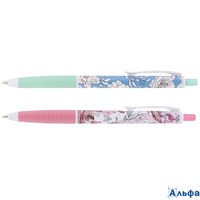 Ручка шариковая автоматическая синяя 0,7мм Charm масл.осн. резин.держ. ассорти Хатбер BP_078451 РА-00023108