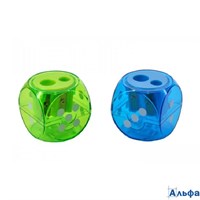 Точилка 2отв. пластик контейнер FunSharp Кубик ассорти BRUNO VISCONTI 35-0025 РА-00023118