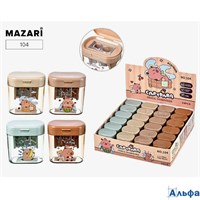 Точилка 2отв. пластик контейнер Капибара Mazari M-3030 РА-00023119