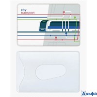 Футляр для проездного, пропуска и карт 65х100мм ПВХ Сити ДПС 2988.Р2 РА-00023078