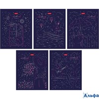 Тетрадь А5 48л клетка скрепка мелов.картон Dream ON 3D фольга ассорти Хатбер 48Т5лофВ1 РА-00023129