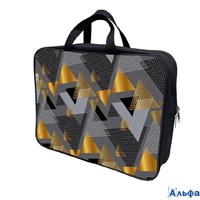 Папка текстиль А4 1отд. молния сверху Графит ручки внутр.карман Lamark DC0024-01 РА-00023107