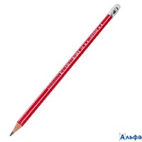 Карандаш чернографитный HB шестигранный пластик ассорти с ластиком карт.короб. deVente 5032318 РА-00023031