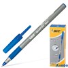 Ручка шариковая с грипом Round Stic Exact, СИНЯЯ, корпус серый, 0,8мм, линия 0,3мм, 918543 BIC РА000043923