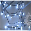 Гирлянда Нить 5 м с насадками Шарики белые IP20 тёмная нить 30 LED свечение белое 8 режимов 220 В 35 РА-00012855