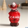 Фигура керамика Лосик в красном пуховике держит звёздочку 7,3х6,8х12,6 см 9488121 РА-00013544