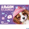 Альбом для рисования 12л скоба Любимые хвостики обл.мелов.картон 12А4В Хатбер РА-00013632