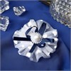Резинка для волос бант Школьница лента жемчужина d-7 см сине-белый 2539455 РА-00016895