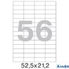 Этикетка самоклеящаяся А4 52,5 х 21,2 мм х 56шт. 2060302 deVente ЦЕНА ЗА 1 ЛИСТ РА000010258