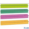 Линейка пластм. 20см флуор. прозр. с держ. ЛН17 Стамм РА000019977