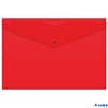 Папка конверт на кнопке А5 0,18мм непрозрачная глянцевая красная PK804A5Nred Бюрократ 816657 РА000039726