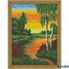 Творчество Алмазная мозаика Березка у берега 30 х 40  АЖ-1330 Алмазная живопись РА000042767