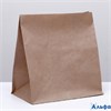 Пакет крафт бумажный фасовочный прямоугольное дно 32 х 20 х 34 см, 1457605 РА-00002459