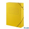 Папка архивная на резинке 70 мм гофрокартон желтая 3010426 deVente/128880 STAFF РА000002514