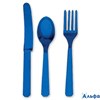 Столовые приборы пласт. Marine Blue 24 шт. 1502-1081 Веселая затея РА000010959