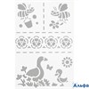 Трафарет пластиковый А5 Пчелки 4697069 Трафарет-Дизайн РА000040637
