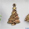 НГ Декор Нарядная ёлочка под латунь 2,5х1,7 см 2268709 ЦЕНА ЗА 1 ШТУКУ РА000046066
