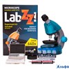 Микроскоп детский LEVENHUK LabZZ M101 Azure, 40-640крат. монокулярный, 3 объектива, 69301 РА000024475