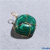 Подвеска из искусственного камня под малахит в проволоке РА-00020405