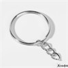 Основа для брелока с цепочкой d=25 мм цвет серебряный 9472875 РА-00021003