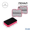 Пенал 2 секции 110*190 ткань ПКТ 11-42 Чёрный-ярко-розовый 56330 3801659 РА-00020325 - фото 142721