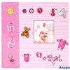 Фотоальбом Brauberg It's a girl на 200 фото 10х15 см твердая обложка бумажные страницы бокс розовый  РА-00021296