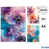 Тетрадь А4 80л клетка скрепка Цветочные сны soft touch Hatber 80Т4лВ1 РА-00018360